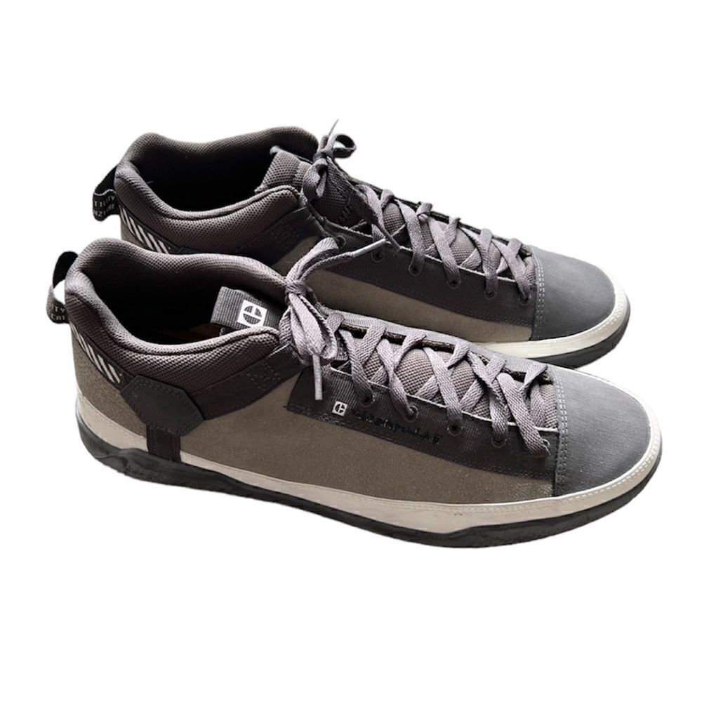 Black Caterpillar Code Hex Utility Unisex Leather Shoe Sneakers Grey P110508